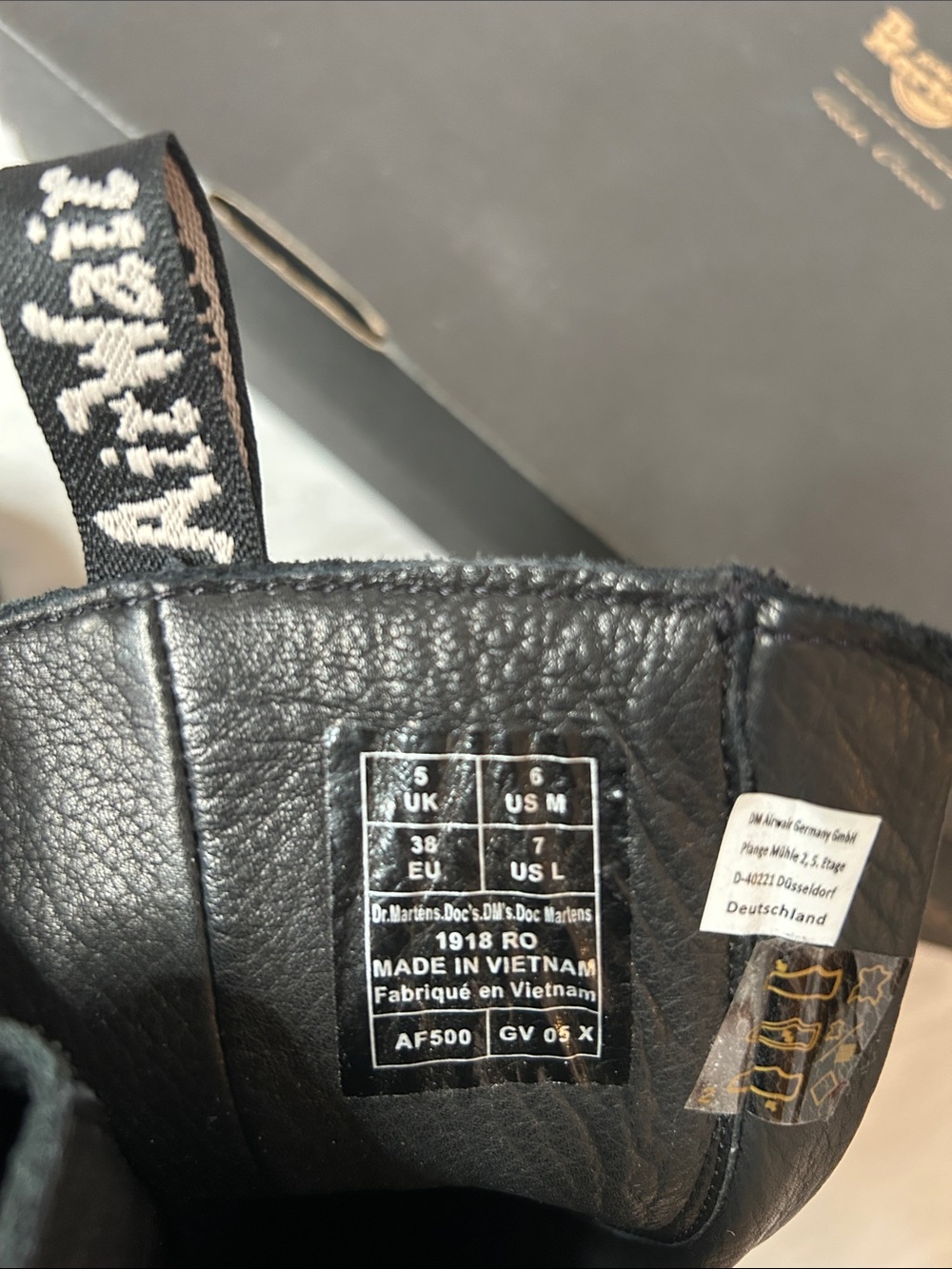 Rick Owen’s X Dr. Martens Black Leather 1918 RO Quad Sole Calf Length Boots - Picture 4 of 8